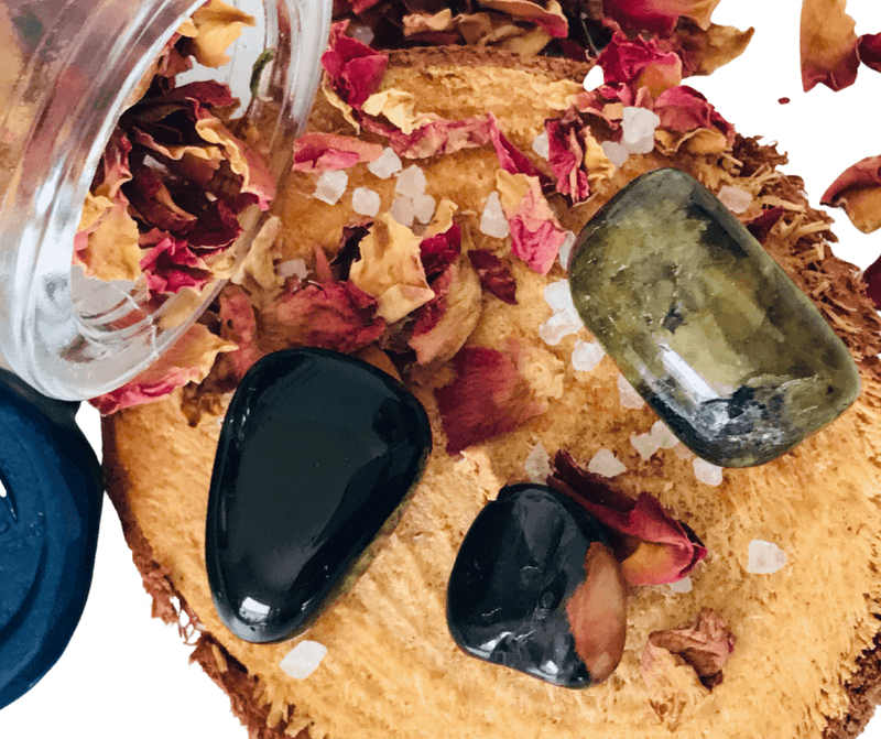 Cleansed and Charged: Crystal Shielding Intention Jar - Dorian Lynn