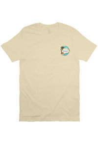 Salt and Light Retro Style Palm T Shirt Cream - Dorian Lynn
