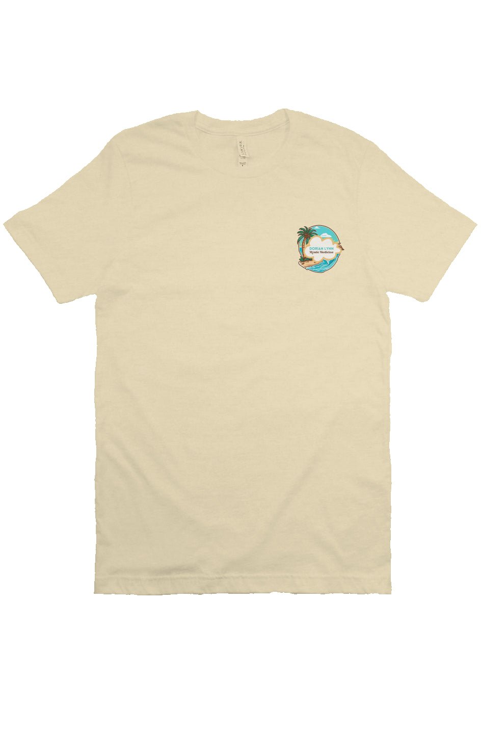 Salt and Light Retro Style Palm T Shirt Cream - Dorian Lynn